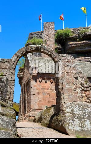 France Bas Rhin Saverne Haut Barr castle dated 11th to 14th century Stock Photo