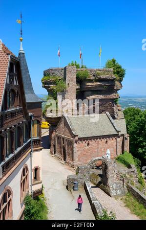 France Bas Rhin Saverne Haut Barr castle dated 11th to 14th century Stock Photo