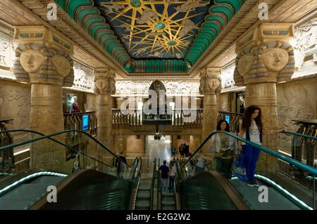 United Kingdom London Knightsbridge Harrods department store on Brompton Road Egyptian Staircase Stock Photo