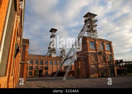 France Nord Wallers Aremberg mine site of the pit of Arenberg listed as World Heritage by UNESCO headframes Stock Photo