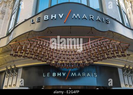 France Paris the shopping centre BHV Marais called Bazar de l'Hotel de Ville Stock Photo