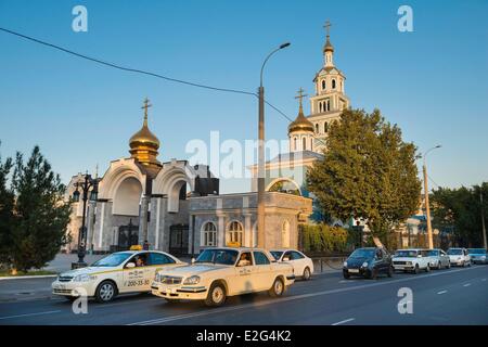 Uzbekistan Silk Road Tashkent Dormition orthodox cathedral Stock Photo