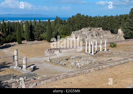 Asclepeion ancient site at Kos island in Greece Stock Photo