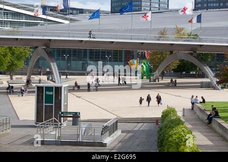 France Nord Lille esplanade Franτois Mitterrand in the business district EuraLille Stock Photo