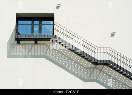 Metal Stairs as an Contemporary Architectural Element Stock Photo