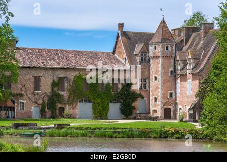 France Ain La Dombes region Saint Paul de Varax the 13th century castle Stock Photo