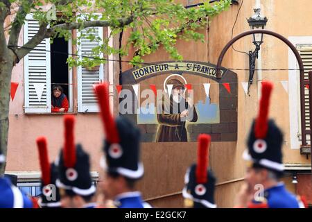 France Var Frejus La Bravade traditional festival in honor of arrival of Saint Francis of Paola in city Stock Photo