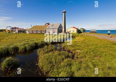 Iceland Westfjords Vestfirdir Region Breidafjordur Bay Flatey Island Stock Photo