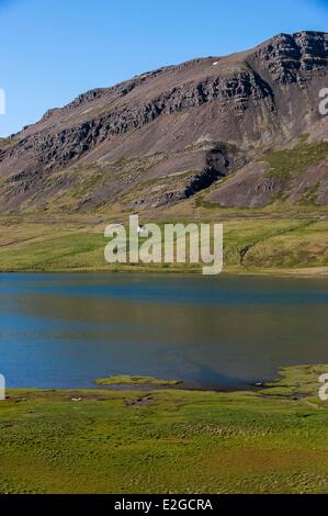 Iceland Westfjords Vestfirdir Region Breidafjordur Bay Kollafjordur fjord Stock Photo