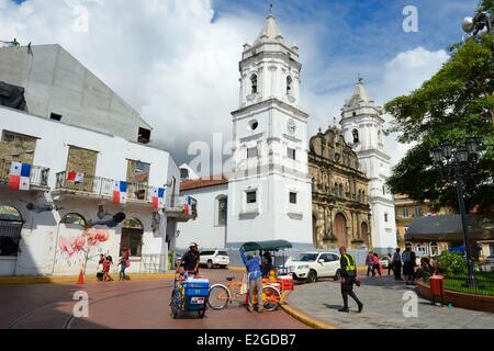 Panama Panama City historic town listed as World Heritage by UNESCO Casco Antiguo (Viejo) Barrio San Felipe cathedral of 17th century Stock Photo