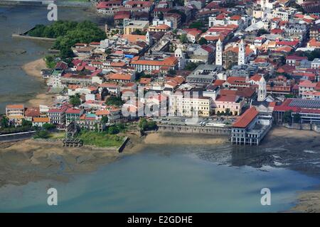 Panama Panama City historic town listed as World Heritage by UNESCO Casco Antiguo (Viejo) (aerial view) Stock Photo