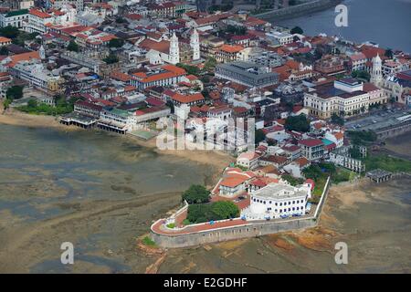 Panama Panama City historic town listed as World Heritage by UNESCO Casco Antiguo (Viejo) (aerial view) Stock Photo