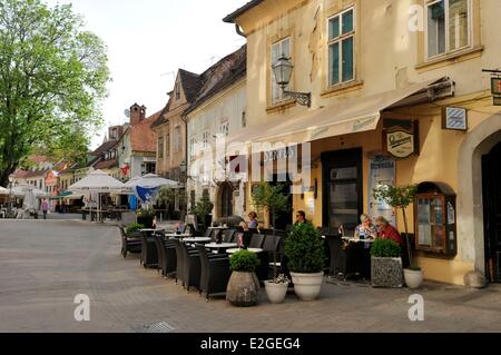 Croatia Zagreb old city Kaptol district Tkalciceva street Stock Photo