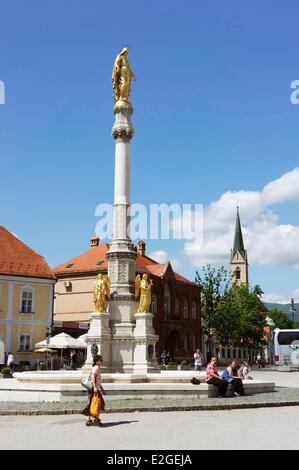 Croatia Zagreb Kaptol district cathedral square Stock Photo