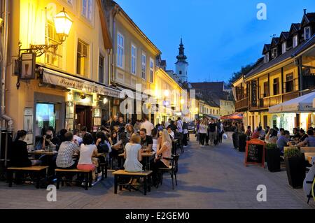 Croatia Zagreb old city Kaptol district Tkalciceva street Stock Photo