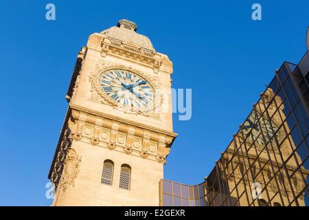 France Paris clock tower of gare de Lyon Stock Photo