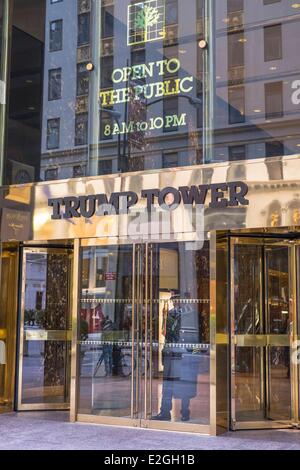 United States New York Manhattan Midtown Trump Tower on 5th avenue Stock Photo