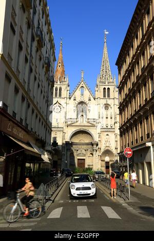 France Rhone Lyon historical site listed as World Heritage by UNESCO Cordeliers district rue Chavannes church Saint Nizier Stock Photo