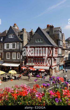 France Finistere Morlaix Place Allende Stock Photo