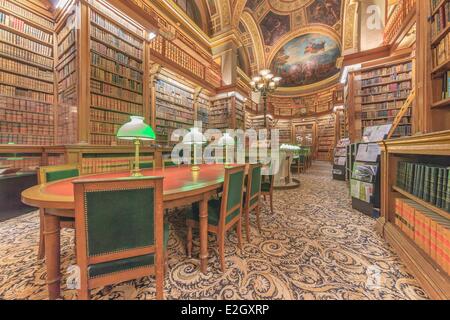 France Paris French National Assembly (Palais Bourbon) library by architect Jules de Joly Stock Photo