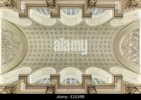 France Paris French National Assembly (Palais Bourbon) library by architect Jules de Joly ceiling of Casimir Perier room Stock Photo