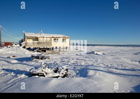 United States Alaska Arctic National Wildlife Refuge Kaktovik village Stock Photo