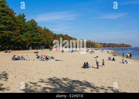 Canada Quebec province Laurentides Oka National Park beach on north shore of Lake Des Deux Montagnes Stock Photo