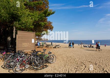 Canada Quebec province Laurentides Oka National Park beach on north shore of Lake Des Deux Montagnes Stock Photo