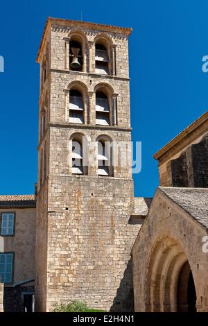 France Aude Caunes Minervois Benedictine abbey founded in 780 Stock Photo