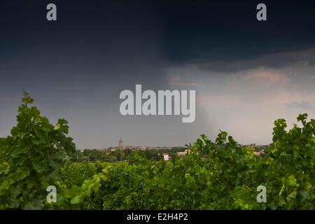 France Herault village of Caux Stock Photo