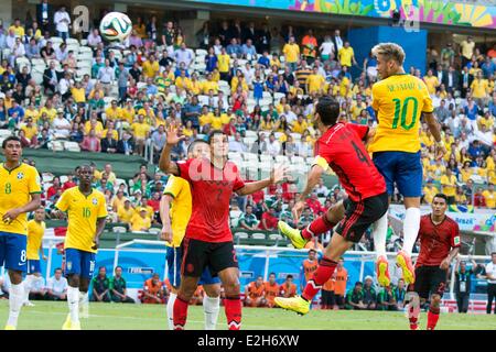 Neymar (BRA), JUNE 17, 2014 - Football / Soccer : FIFA World Cup Brazil 2014 Group A match between Brazil 0-0 Mexico at the Castelao arena in Fortaleza, Brazil. (Photo by Maurizio Borsari/AFLO) Stock Photo