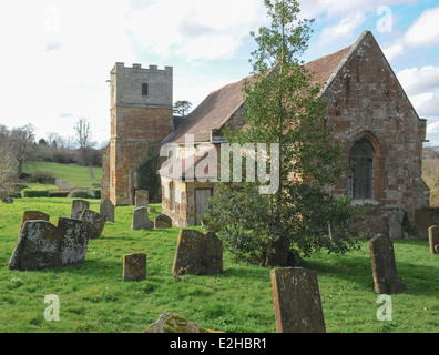The Church of St Nicholas in the Rural Village of Loxley, close to Stratford upon Avon, Warwickshire, The Midlands, England, UK Stock Photo