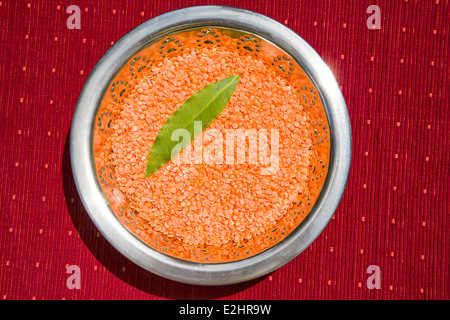 Red lentil is a typical ingredient Arabian cuisine Stock Photo