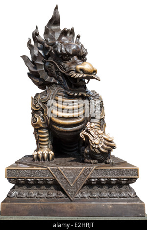 Bronze lion statue Stock Photo