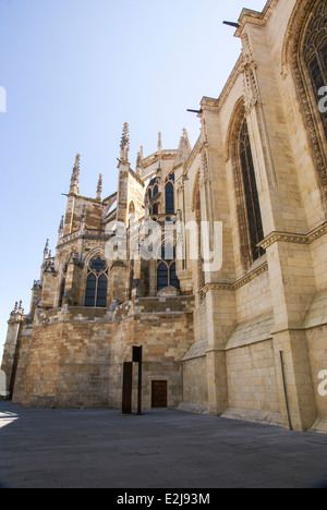 León, Spain León's gothic Cathedral, also called The House of Light or the Pulchra Leonina Stock Photo
