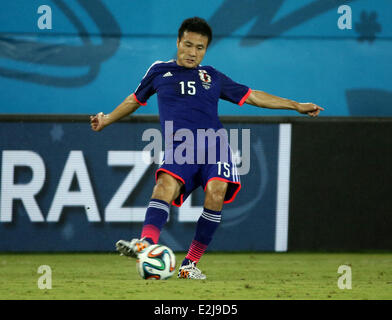 Natal, Brazil. 19th June, 2014. World Cup finals 2014. Group C stage match Japan versus Greece. Konno Credit:  Action Plus Sports/Alamy Live News Stock Photo