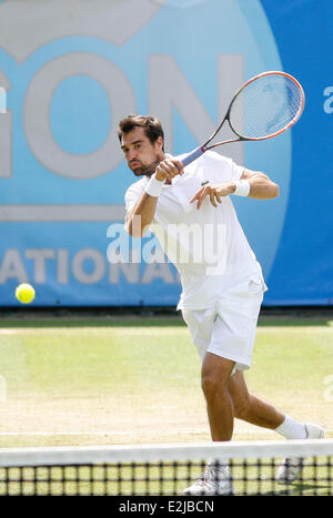 Eastbourne, UK. 20th June, 2014. Aegon International Eastbourne Feliciano Lopez (ESP) defeats Jeremy Chardy (FRA) by a score 6-3, 6-4 in their Quarterfinals match at Devonshire Park. Credit:  Action Plus Sports/Alamy Live News Stock Photo