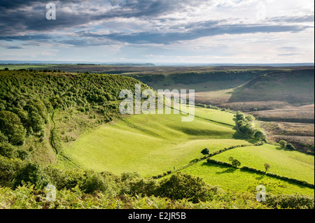 Evening light on the Hole of Horcum Stock Photo