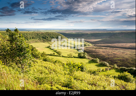 Evening light on the Hole of Horcum Stock Photo