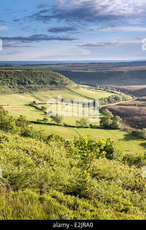 Evening light on the Hole of Horcum Stock Photo