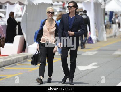 Katja Eichinger and her new boyfriend Anthony James walking along the harbour in Cannes during the 66th Film Festival.  Where: C Stock Photo