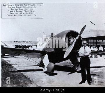 Jimmy Doolittle and Gee Bee Super-Sportster Stock Photo