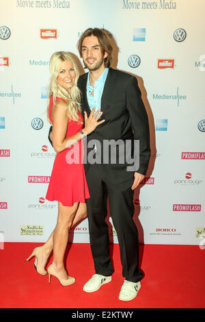 Tina Kaiser and Max Wiedeman at Movie Meets Media during Filmfest Munich.  Where: Munich, Germany When: 01 Jul 2013 Stock Photo