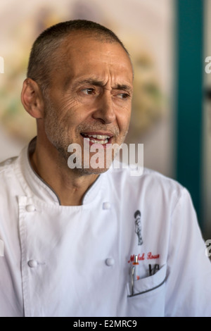Michel Roux Jnr is a famous chef, owner of Michelin starred Le Gavroche in London & judge on BBC's Masterchef the Professionals Stock Photo