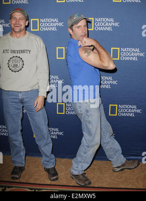 National Geographic Channels TCA party at the Langham Hotel in Pasadena, California  Featuring: George Wyant,Tim Saylor Where: P Stock Photo