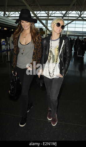 Ashlee Simpson arrives at John F. Kennedy International Airport (JFK)  Featuring: Ashlee Simpson Where: New York City, New York, United States When: 07 Jan 2013 Stock Photo