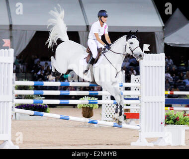 Nespresso 5th Annual Battle of The Sexes during the 2013 FTI Consulting Winter Equestrian Festival at the Palm Beach International Equestrian Center  Featuring: Candice King Where: Wellingtion, , Florida , United States When: 12 Jan 2013 Stock Photo