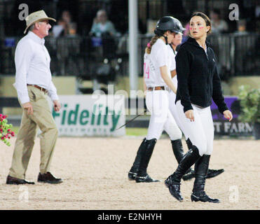 Nespresso 5th Annual Battle of The Sexes during the 2013 FTI Consulting Winter Equestrian Festival at the Palm Beach International Equestrian Center  Featuring: Georgina Bloomberg Where: Wellingtion, , Florida , United States When: 12 Jan 2013 Stock Photo