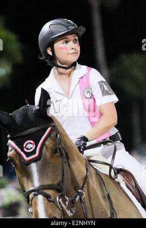 Nespresso 5th Annual Battle of The Sexes during the 2013 FTI Consulting Winter Equestrian Festival at the Palm Beach International Equestrian Center  Featuring: Georgina Bloomberg Where: Wellingtion, , Florida , United States When: 12 Jan 2013 Stock Photo