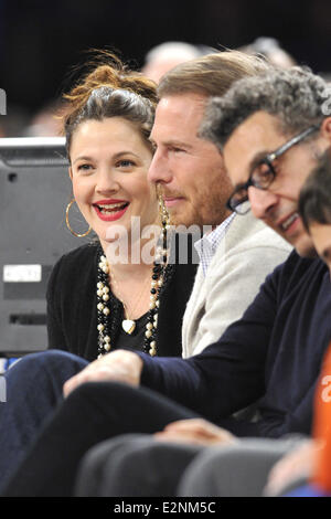 Celebrities courtside at the New York Knicks vs. Chicago Bulls game at